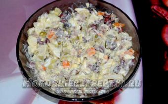 Салат с мясом и фасолью рецепт
