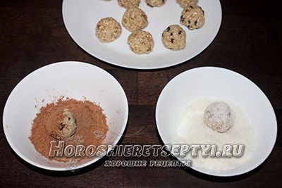 Конфеты с какао орехами кокосовой стружкой