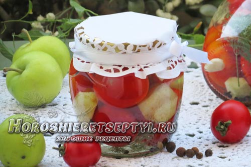 Помидоры с яблоками на зиму: пошаговый рецепт с фото